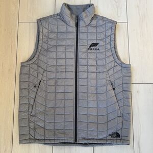 The North Face ThermoBall Eco Vest Men’s Large Gray Quilted Puffer Jacket W/Logo